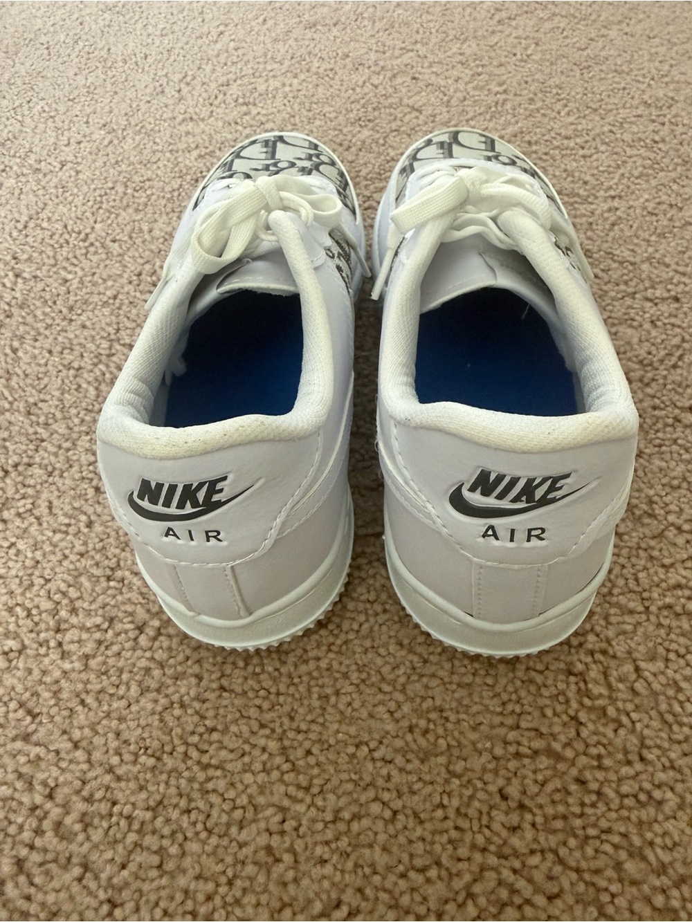 Dior White and Black Oblique Logo Sneakers - Picture 4 of 5